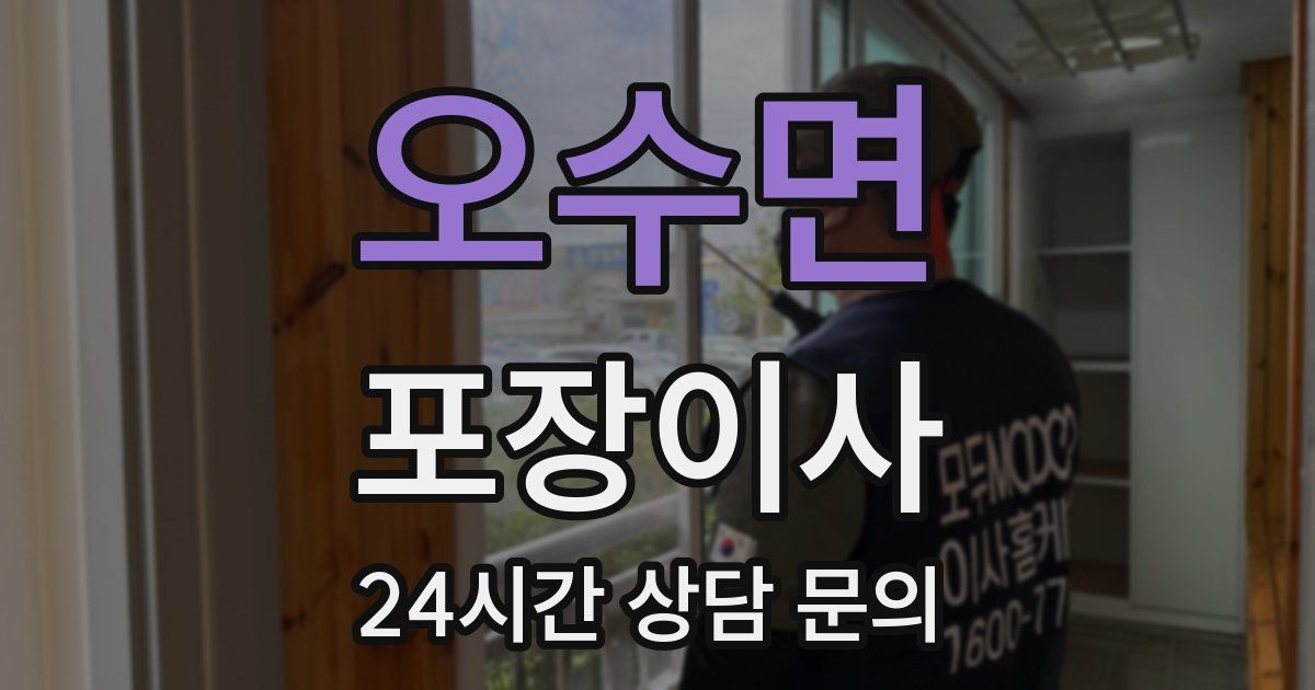 오수면 포장이사