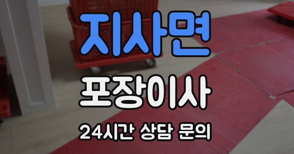 지사면 포장이사