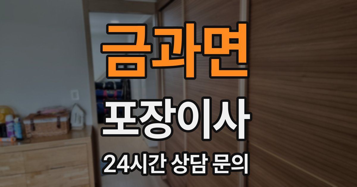 금과면 포장이사