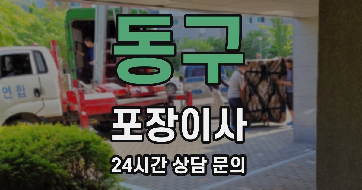 동구 포장이사