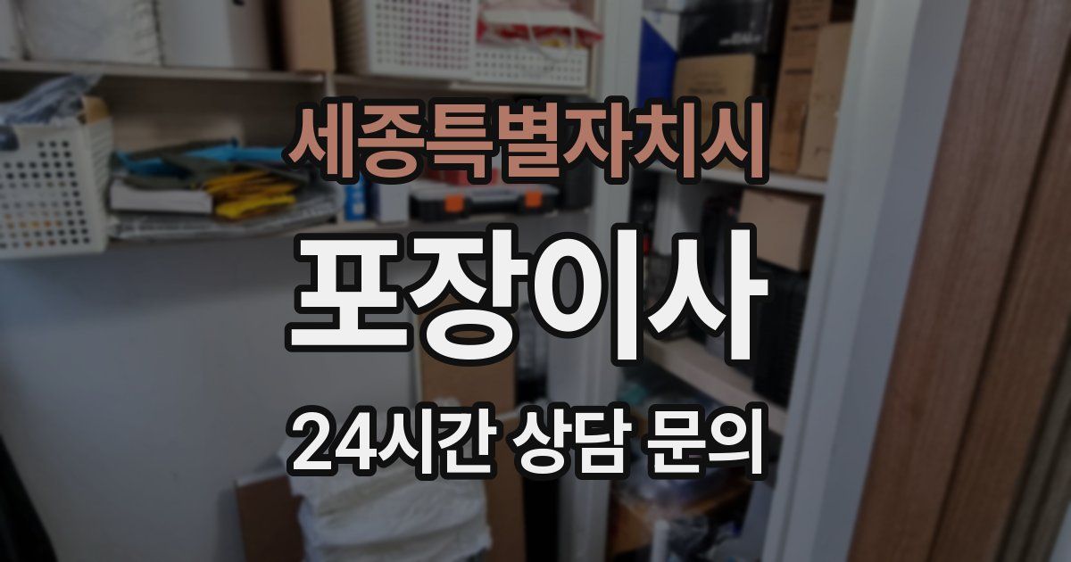 세종특별자치시 포장이사