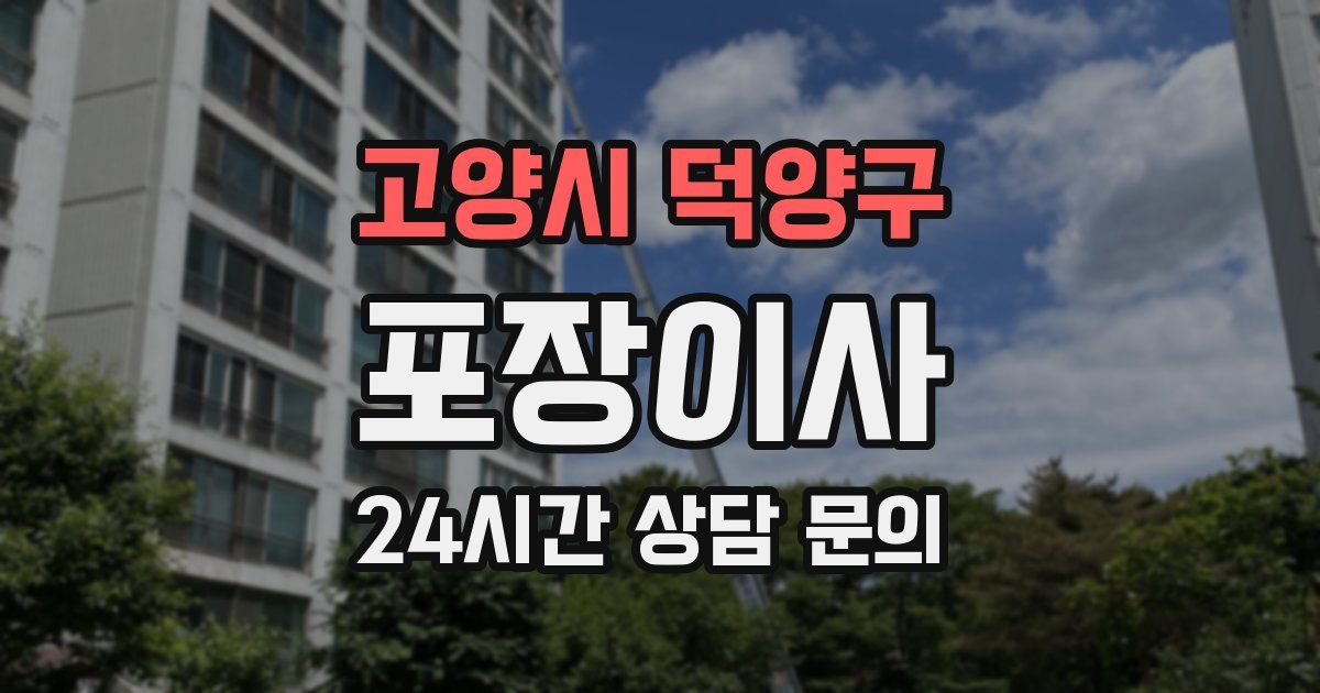 고양시 덕양구 포장이사
