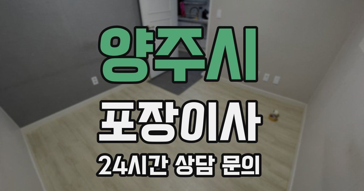 양주시 포장이사