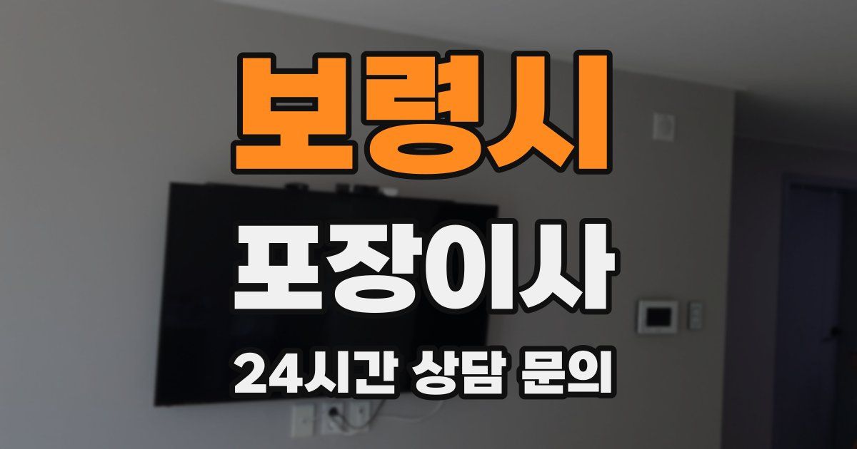 보령시 포장이사