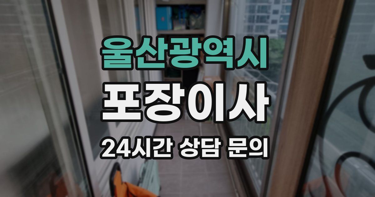 울산광역시 포장이사