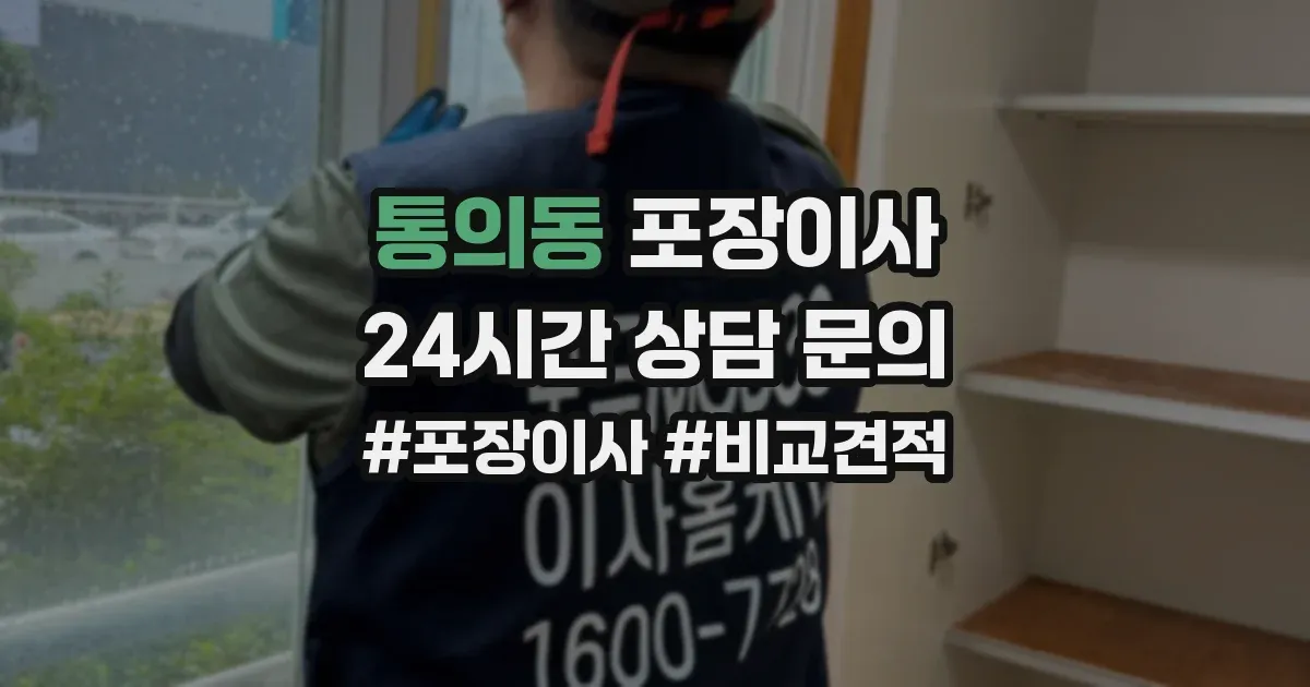 통의동 포장이사