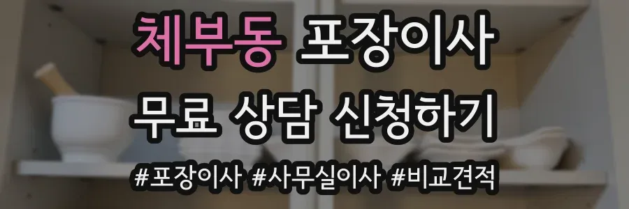 체부동 포장이사