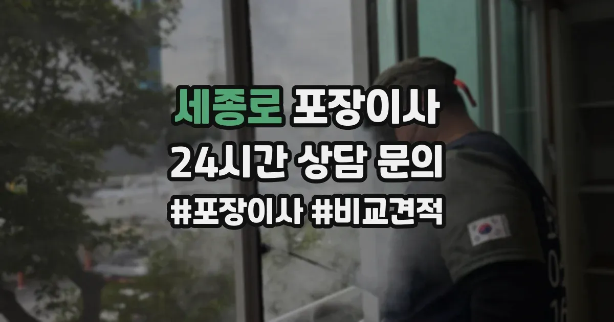 세종로 포장이사