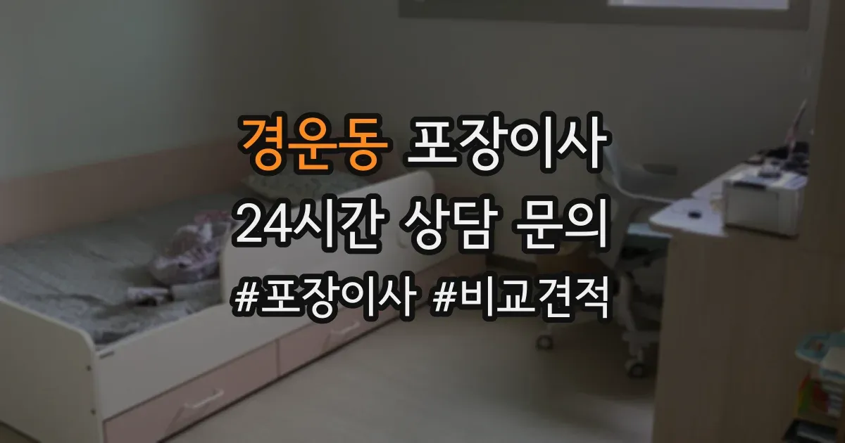 경운동 포장이사