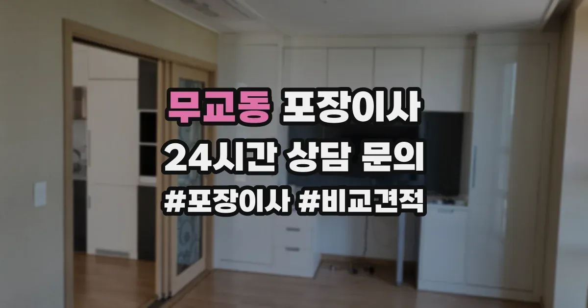 무교동 포장이사