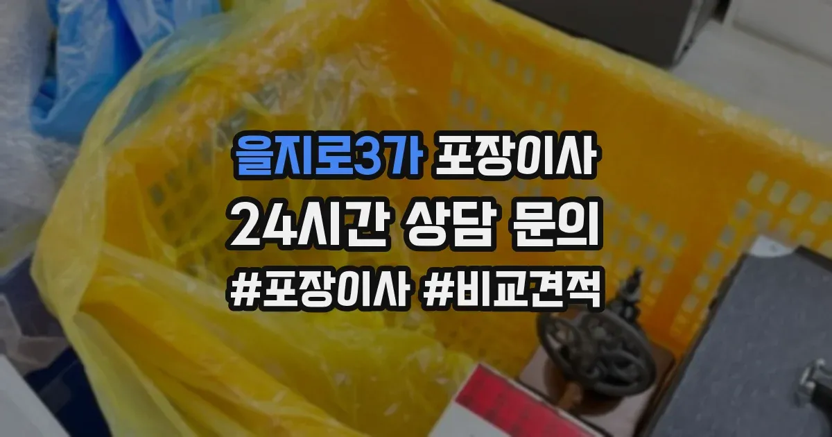 을지로3가 포장이사