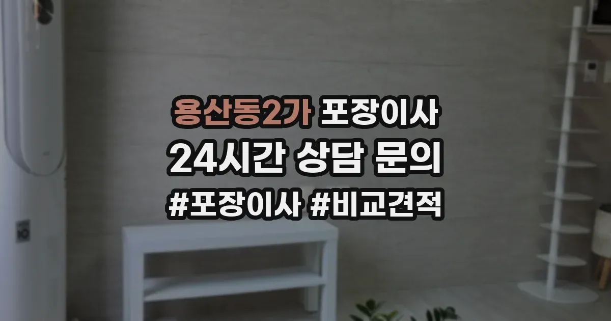 용산동2가 포장이사