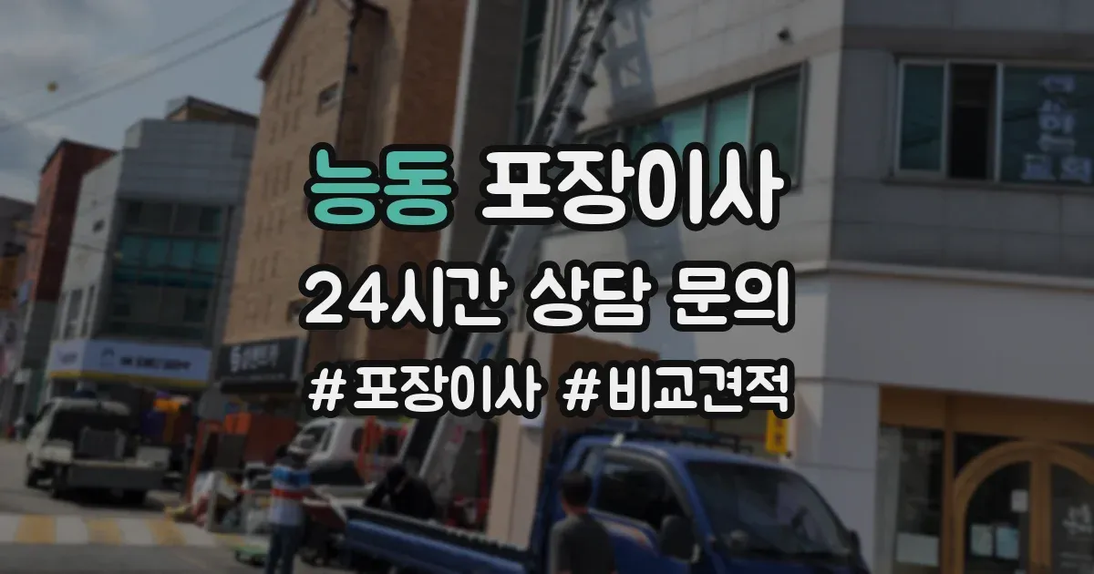 능동 포장이사
