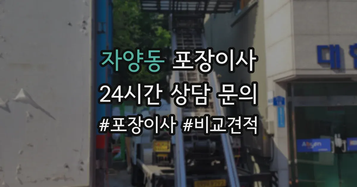 자양동 포장이사