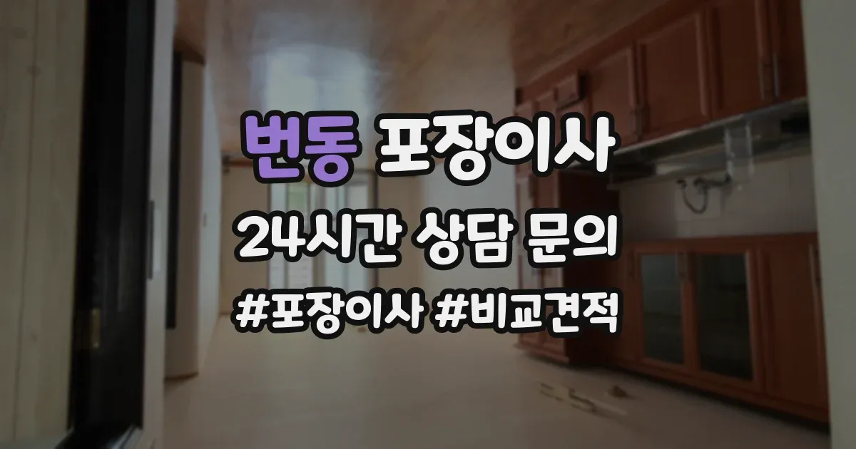 번동 포장이사