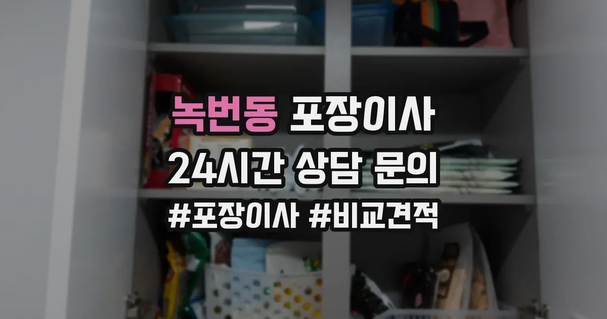 녹번동 포장이사