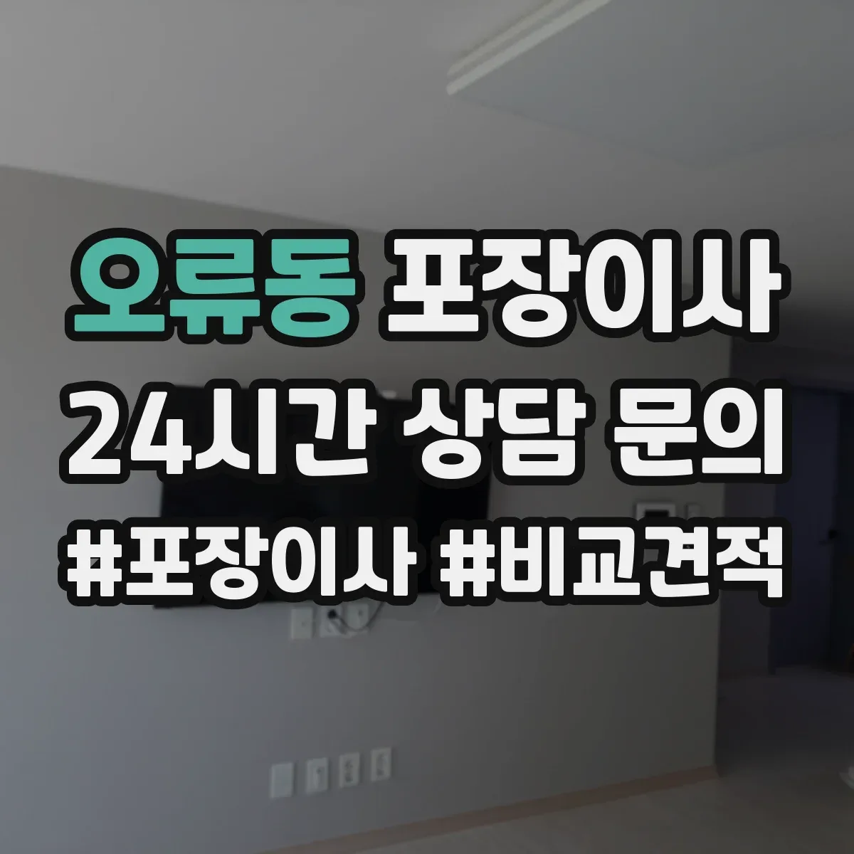 오류동 포장이사