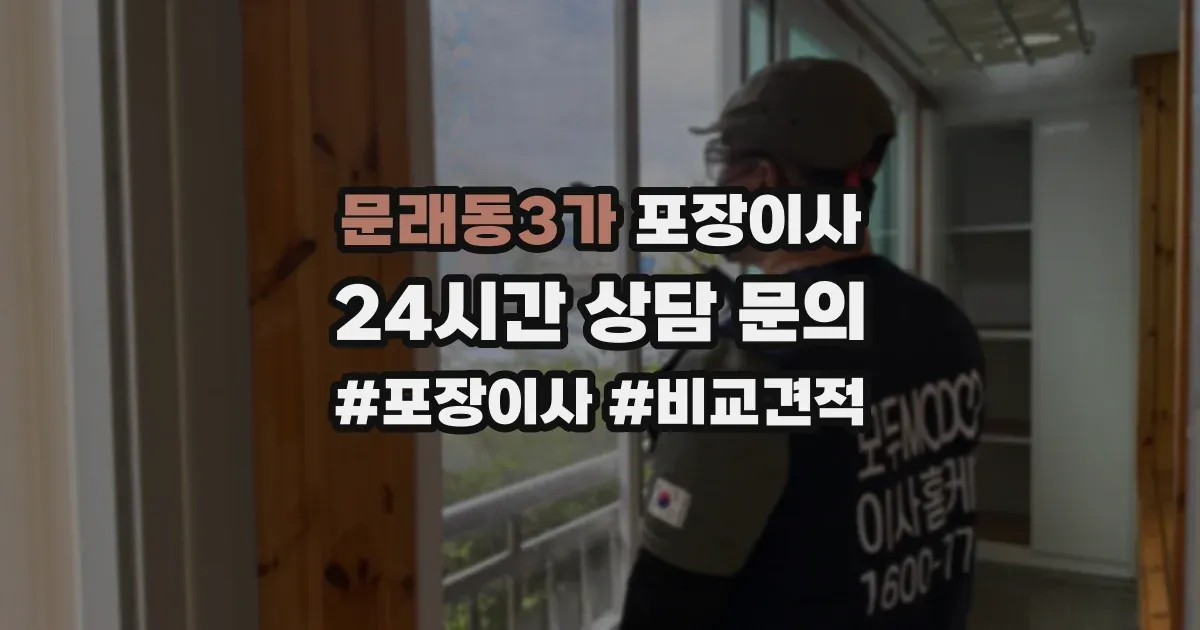 문래동3가 포장이사