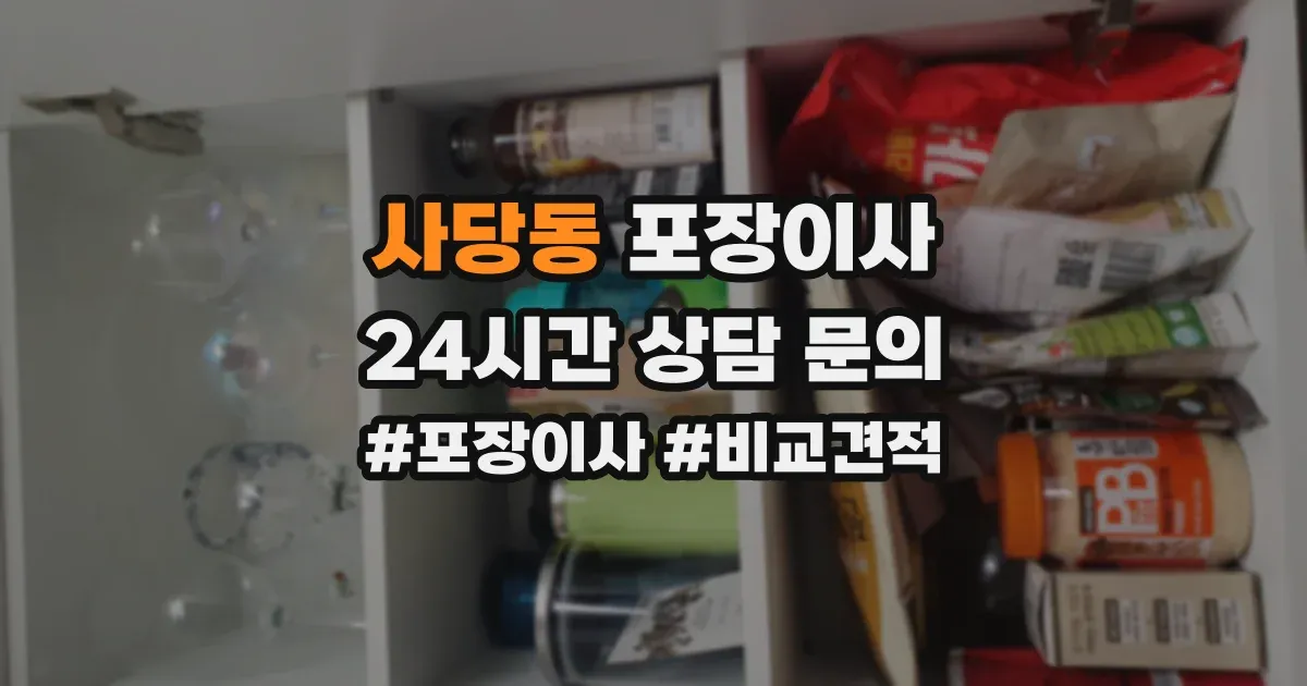사당동 포장이사