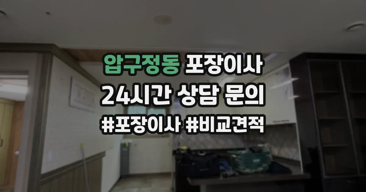 압구정동 포장이사