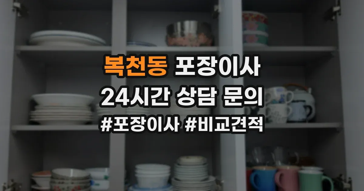 복천동 포장이사
