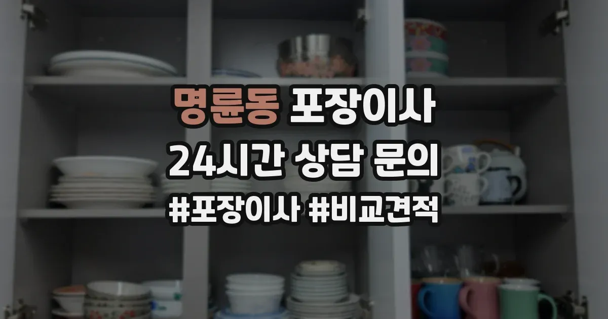 명륜동 포장이사