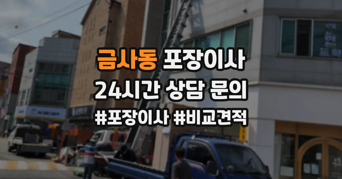 금사동 포장이사