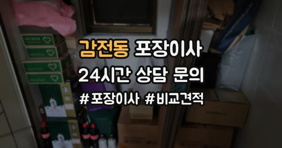 감전동 포장이사