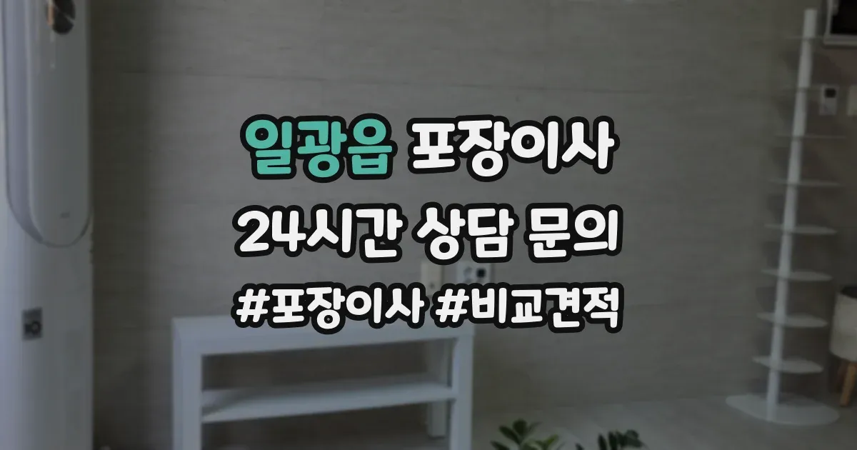 일광읍 포장이사