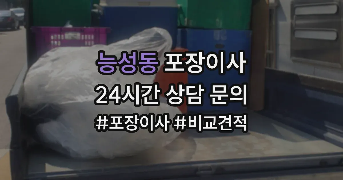 능성동 포장이사