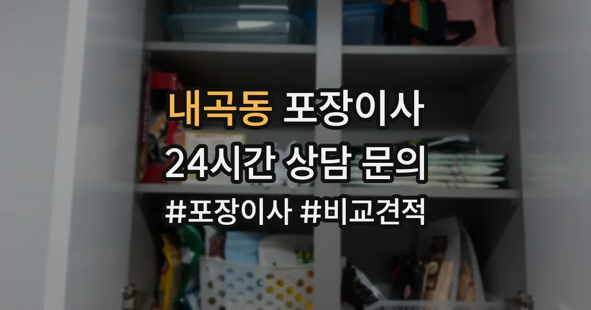 내곡동 포장이사