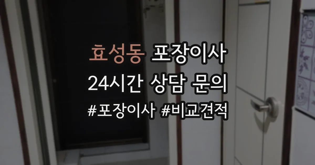 효성동 포장이사
