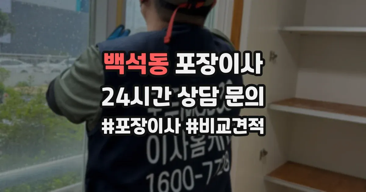 백석동 포장이사