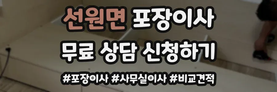 선원면 포장이사