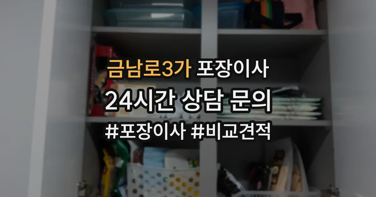 금남로3가 포장이사