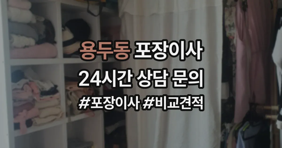 용두동 포장이사