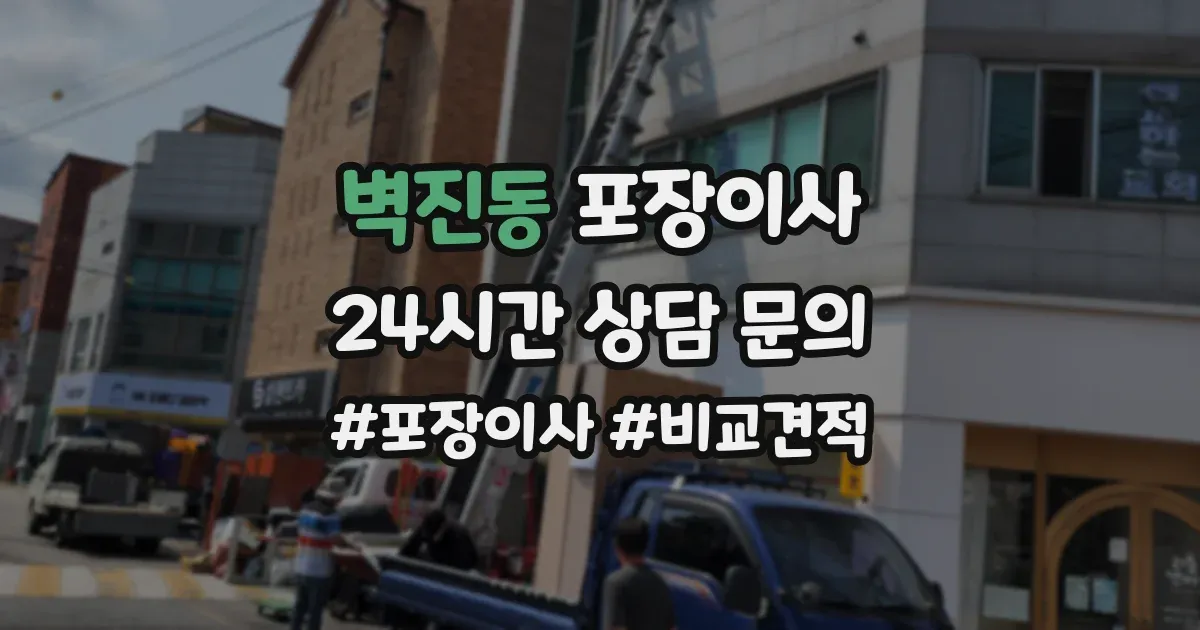벽진동 포장이사