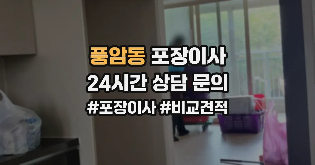 풍암동 포장이사