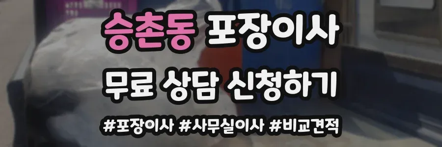 승촌동 포장이사