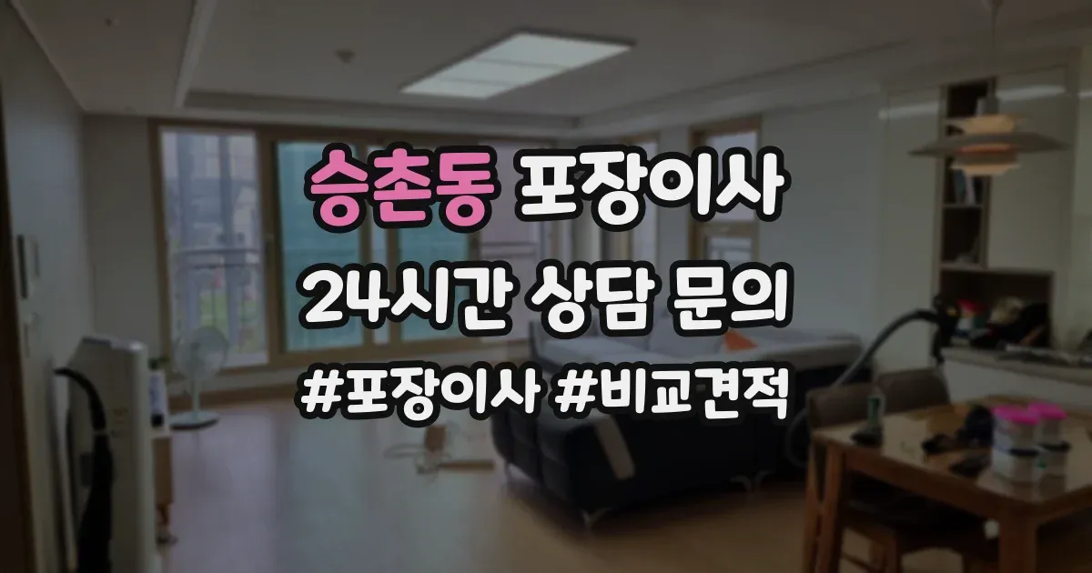승촌동 포장이사