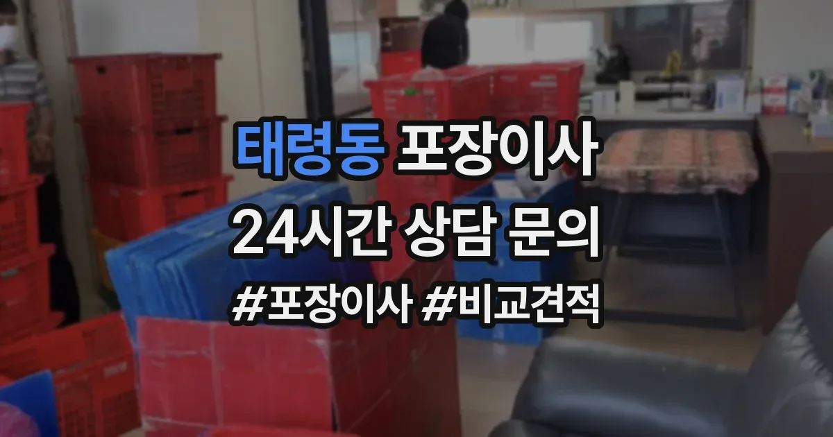 태령동 포장이사