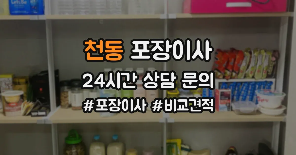 천동 포장이사