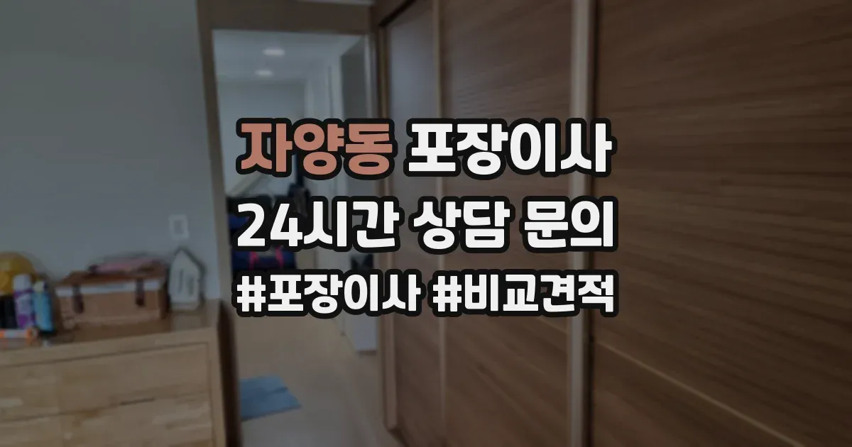 자양동 포장이사