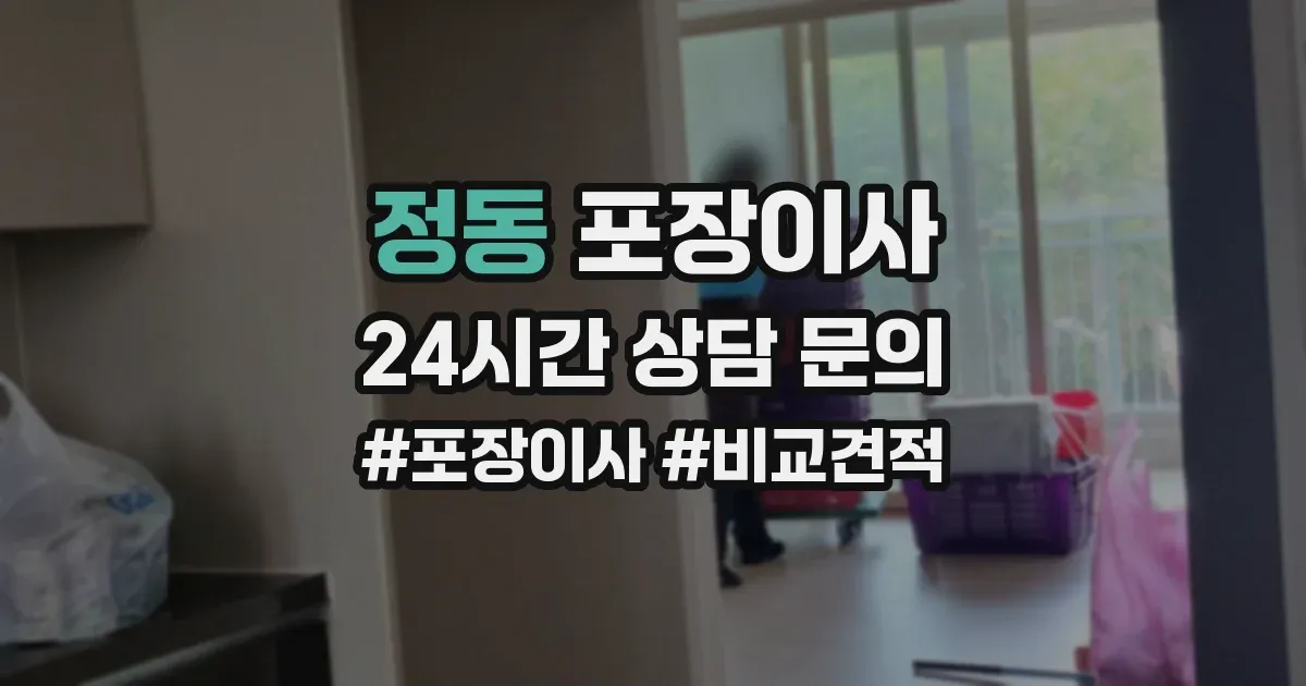 정동 포장이사