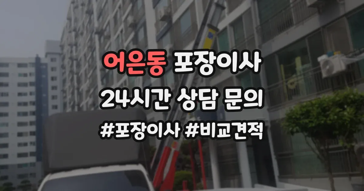 어은동 포장이사