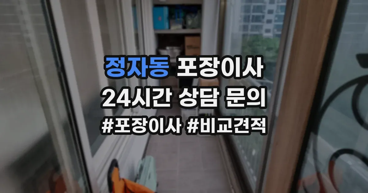 정자동 포장이사