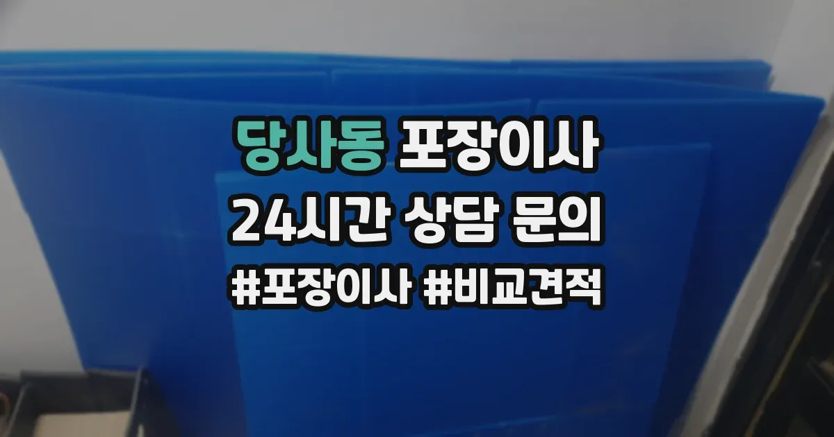 당사동 포장이사