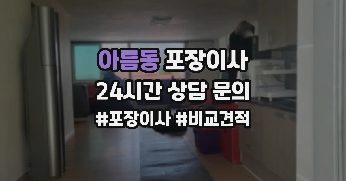 아름동 포장이사