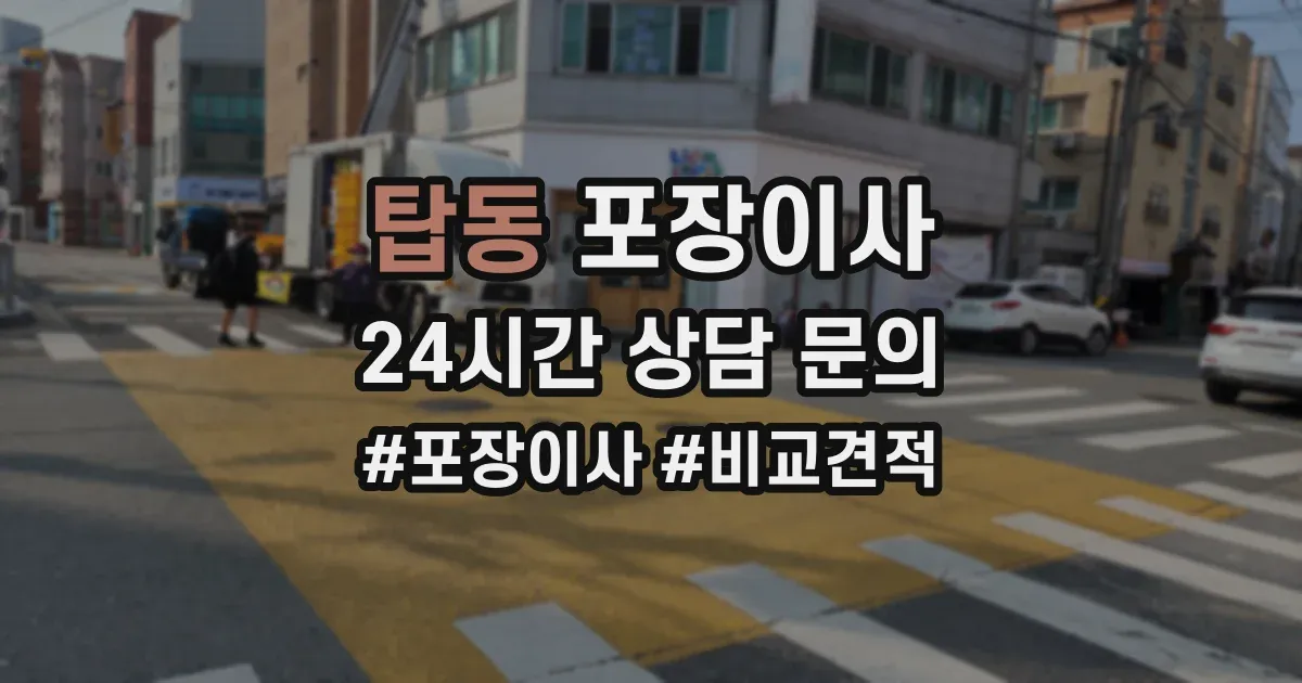 탑동 포장이사