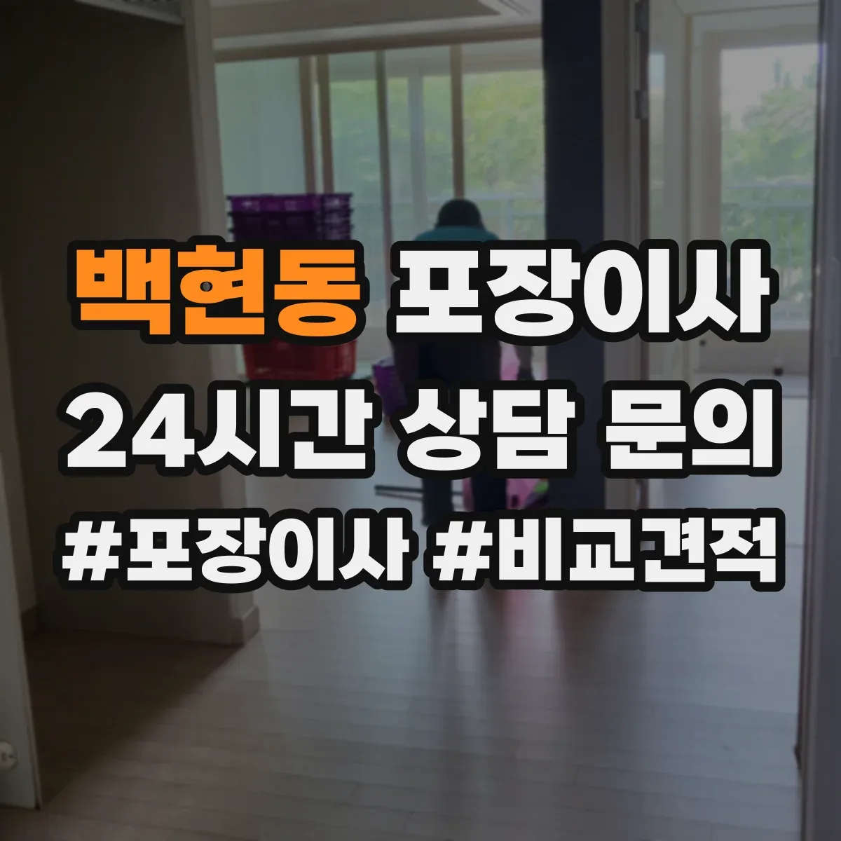백현동 포장이사